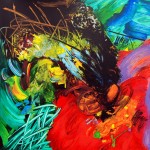 E' Tornata L'ape Nel Fiore (Foglio 70x70)