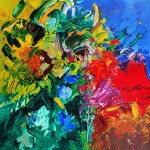 Incontro Girasole Papavero (Foglio 70x80)